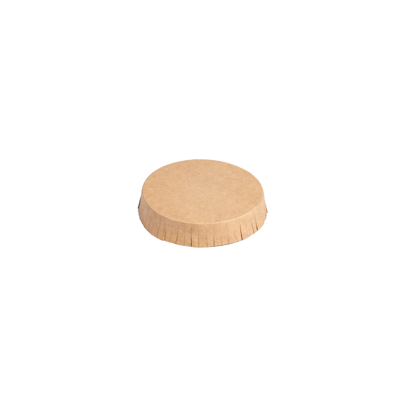 COUVERCLES GOBELETS CHAMBRE  225 G/M2 Ø6,9x1,5 CM NATUREL KRAFT (1000 UNITÉ)