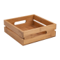 BOÎTE PORTABLE  20x20x7 CM NATUREL BAMBOU (1 UNITÉ)