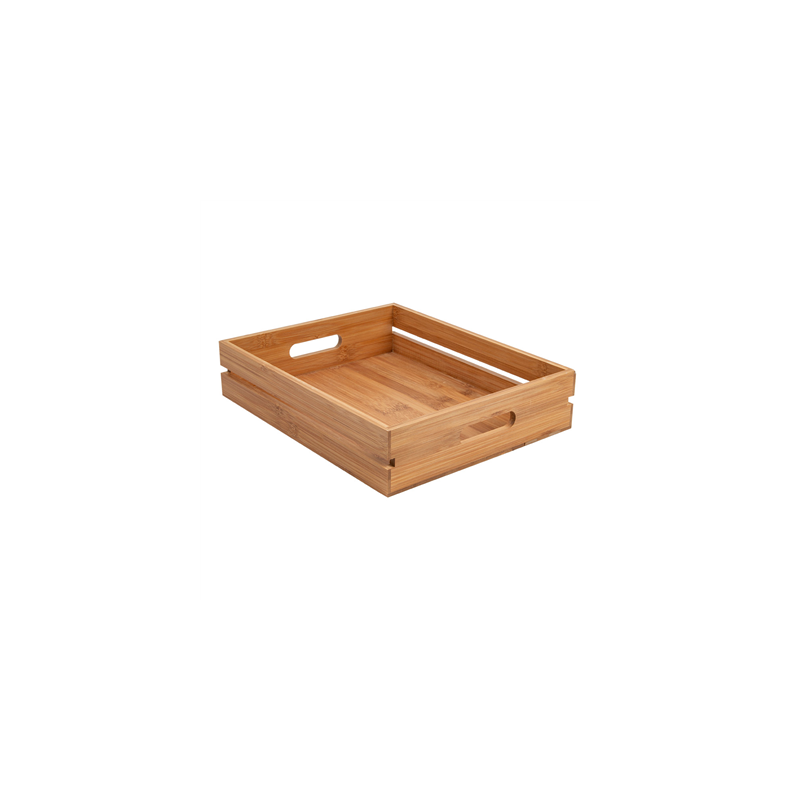 BOÎTE PORTABLE  32,5x26,5x7 CM NATUREL BAMBOU (1 UNITÉ)