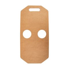 PORTE-GOBELETS, 2 GOBELETS  275 G/M2 46,5x22,5 CM NATUREL KRAFT (400 UNITÉ)