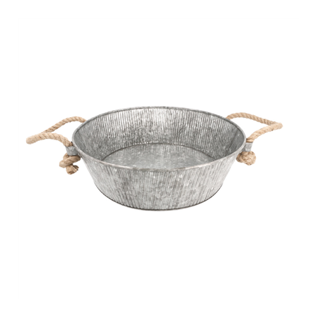 PLATEAU ROND POIGNÉES EN CORDE