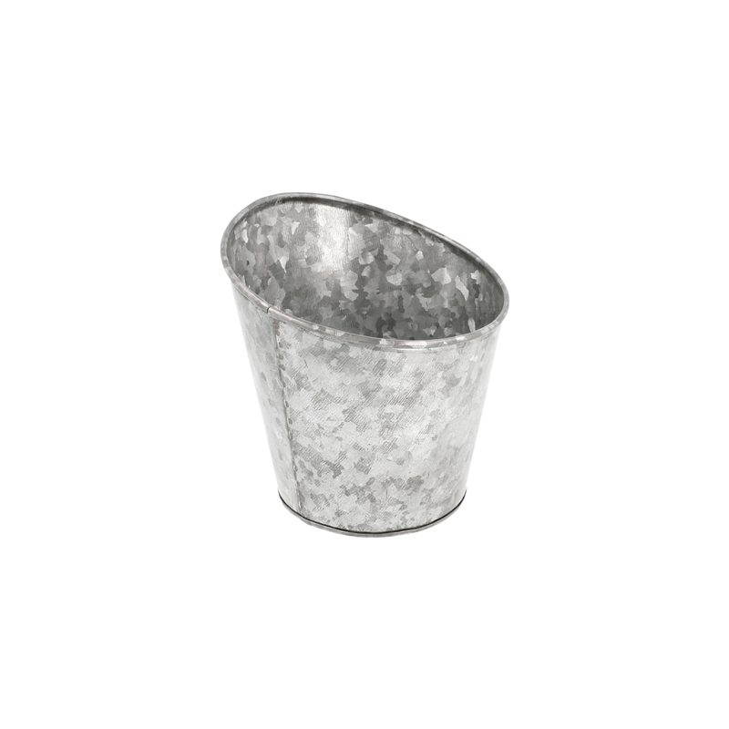 MINI GOBELET À FRITES TRONQUÉ  Ø 12,7x13,5 CM GALVANISÉ ACIER (12 UNITÉ)