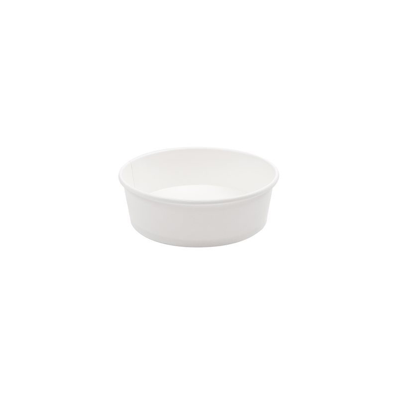 POTS SALADIERS 500 ML - 16,6 oz 300 + 18 PE G/M2 Ø15/12,8x4,5 CM BLANC CARTON (300 UNITÉ)
