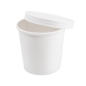 RÉCIPIENTS + COUVERCLES 780 ML - 26 oz 330 + 18 PE G/M2 Ø11,7/9,2x11 CM BLANC CARTON (250 UNITÉ)
