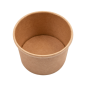 RÉCIPIENTS +COUVERCLES 240 ML - 8 oz 300 + 18 PE G/M2 Ø9/7,5x6 CM NATUREL KRAFT (250 UNITÉ)