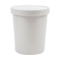 RÉCIPIENTS + COUVERCLES 960 ML - 32 oz 330 + 18 PE G/M2 Ø11,7/9,2x13,5 CM BLANC CARTON (250 UNITÉ)