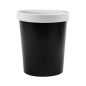 RÉCIPIENTS + COUVERCLES 960 ML - 32 oz 330 + 18 PE G/M2 Ø11,7/9,2x13,5 CM NOIR CARTON (250 UNITÉ)