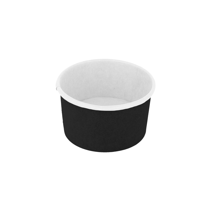 POTS À GLACES 70 ML 210 + 18PE G/M2 Ø 6,5x3,9 CM NOIR CARTON (2000 UNITÉ)