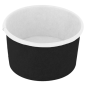 POTS À GLACES 70 ML 210 + 18PE G/M2 Ø 6,5x3,9 CM NOIR CARTON (2000 UNITÉ)