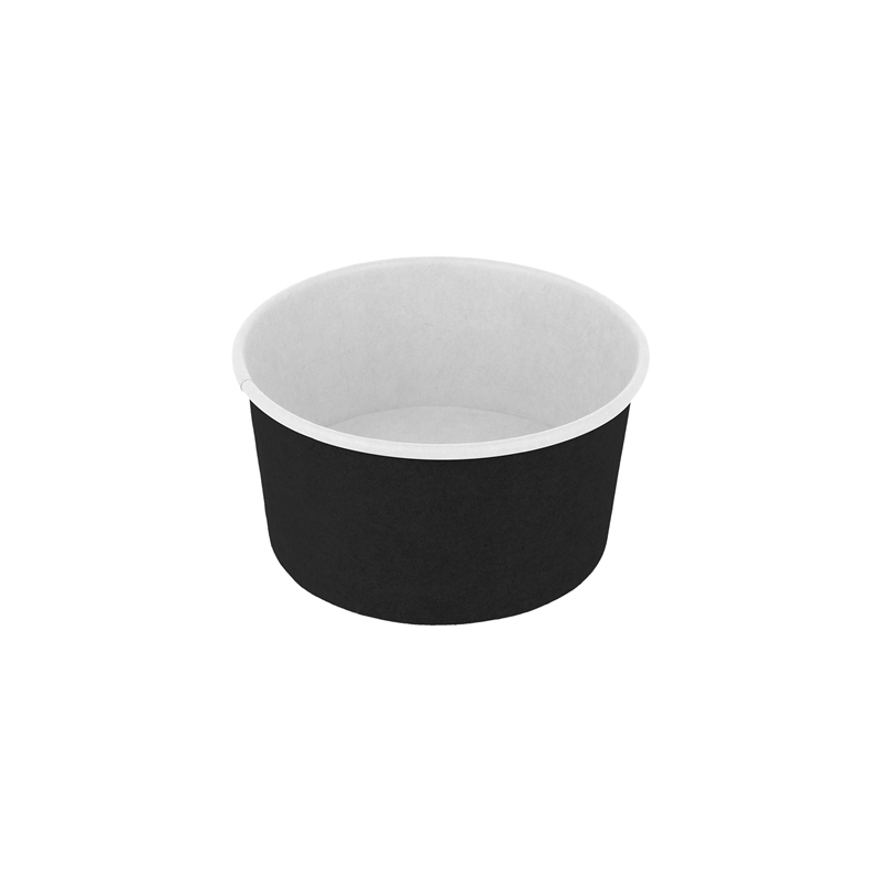 POTS À GLACES 150 ML 250 + 18PE G/M2 Ø 8,5x4,5 CM NOIR CARTON (2000 UNITÉ)