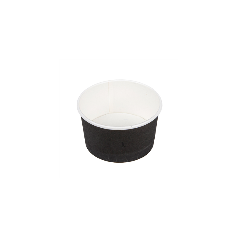 POTS À GLACES 180 ML 250 + 18PE G/M2 Ø 8,7x5,2 CM NOIR CARTON (2000 UNITÉ)
