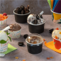 POTS À GLACES 180 ML 250 + 18PE G/M2 Ø 8,7x5,2 CM NOIR CARTON (2000 UNITÉ)