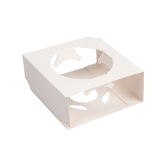 SUPPORT UNIVERSEL POUR MISE EN BOUCHE  275 G/M2 8,5x8x3,5 CM BLANC CARTON (800 UNITÉ)