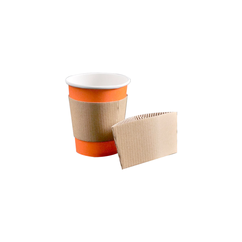 BAGUES POUR GOBELETS 240 ML - 8 oz 190 + 90 G/M2 11,2/9,5x5 CM NATUREL CARTON (1000 UNITÉ)