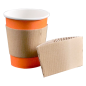 BAGUES POUR GOBELETS 240 ML - 8 oz 190 + 90 G/M2 11,2/9,5x5 CM NATUREL CARTON (1000 UNITÉ)