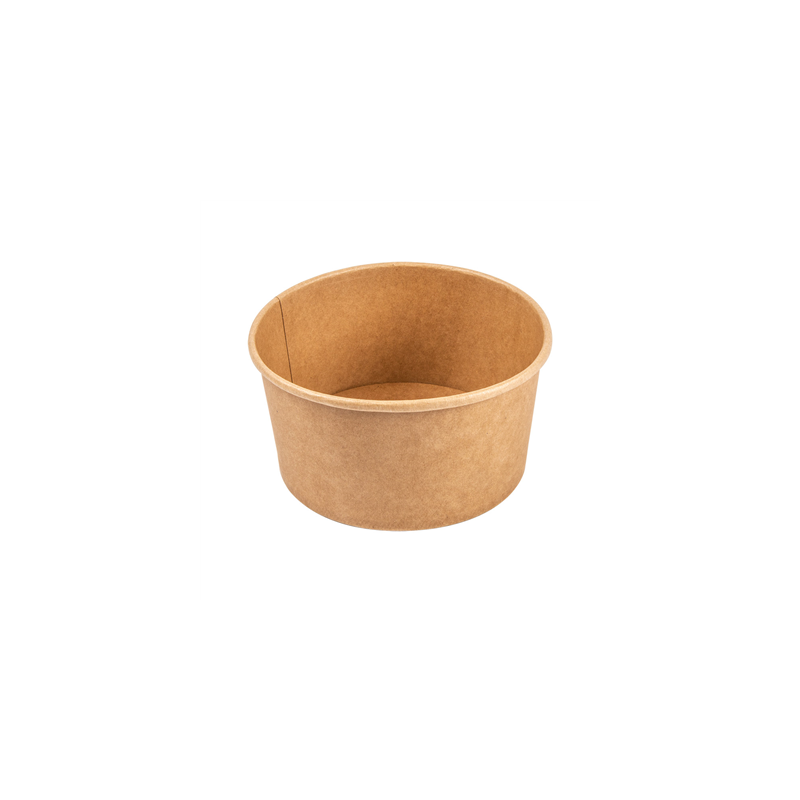 POTS SALADIERS 1000 ML - 33,3 oz 300 + 18 PE G/M2 Ø15/12,9x8 CM NATUREL KRAFT (300 UNITÉ)