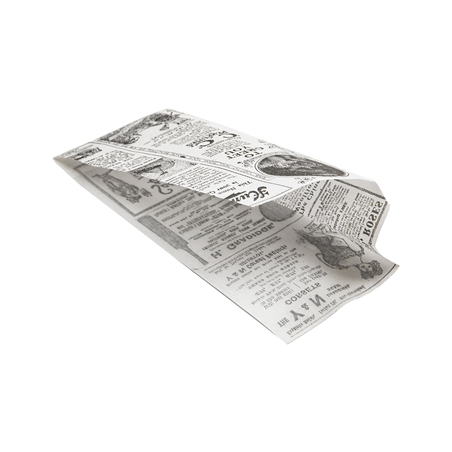 PAPIER INGRAISSABLES OUVERT 2 CÔTÉS - HOT DOG 'TIMES' 35 G/M2 9+3x22 CM BLANC PARCH.INGRAISSABLE (500 UNITÉ)