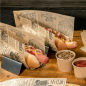 PAPIER INGRAISSABLES OUVERT 2 CÔTÉS - HOT DOG 'TIMES' 34 G/M2 9+3x22 CM NATUREL PARCH.INGRAISSABLE (500 UNITÉ)