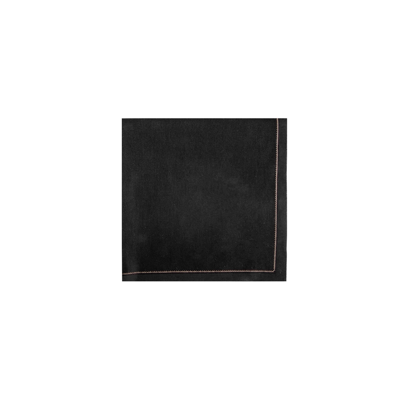 SERVIETTES P. 1/4 'COOL-COTTON' 140 G/M2 40x40 CM NOIR COTON (100 UNITÉ)