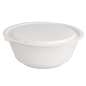 COUVERCLES BAS POUR SALADIERS 224.33 'BIONIC'  Ø 18x0,7 CM BLANC BAGASSE (600 UNITÉ)