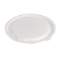 COUVERCLES BAS POUR SALADIERS 215.84 'BIONIC'  Ø 14x0,7 CM BLANC BAGASSE (900 UNITÉ)