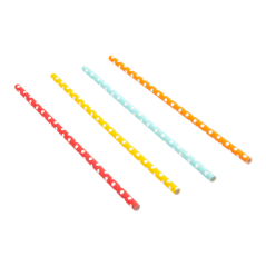 PAILLES DROITES À POIS 'PAPER'  Ø0,60x21 CM ASSORTI PAPIER (3000 UNITÉ)