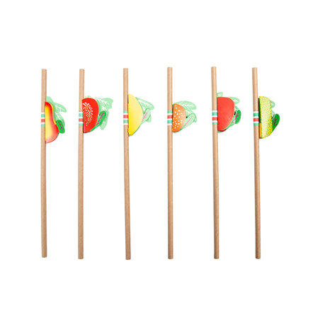 PAILLES "FRUITS"  Ø0,60x23 CM NATUREL KRAFT (100 UNITÉ)