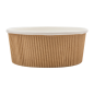 POTS DOUBLE PAROI, ONDULÉ 780 ML - 26 oz 280 + 250 + 18PE G/M2 Ø15/12,8x6 CM MARRON CARTON (250 UNITÉ)