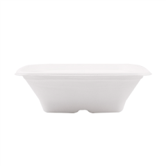 BOLS CARRÉS 'BIONIC' 700 ML 18x18x6 CM BLANC BAGASSE (400 UNITÉ)