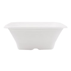 BOLS CARRÉS 'BIONIC' 950 ML 18x18x7 CM BLANC BAGASSE (400 UNITÉ)