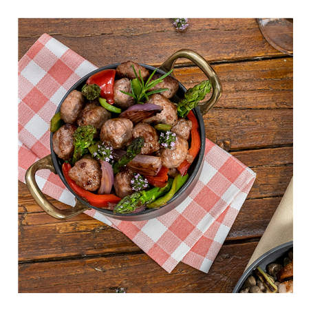 SERVIETTES 'LIKE LINEN - VICHY' 70 G/M2 40x40 CM ROUGE SPUNLACE (600 UNITÉ)