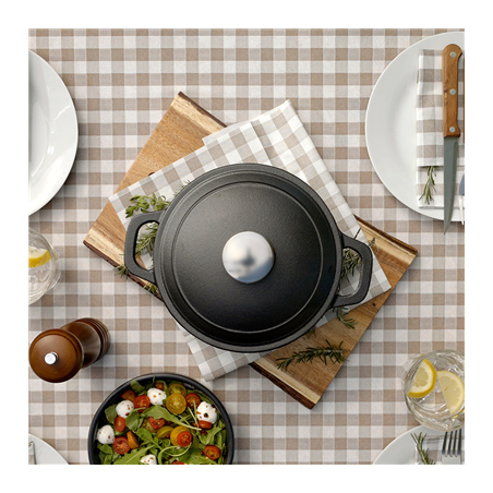 SERVIETTES 'LIKE LINEN - VICHY' 70 G/M2 40x40 CM TAUPE SPUNLACE (600 UNITÉ)