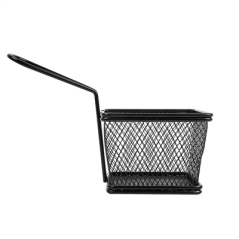 MINI FRITEUSES 1 PORTION 'ARTINOX'  10x7,8x7 CM NOIR ACIER (6 UNITÉ)