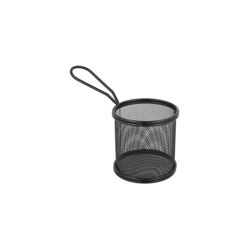 MINI FRITEUSES RONDES 'ARTINOX'  Ø 9x8 CM NOIR ACIER (6 UNITÉ)