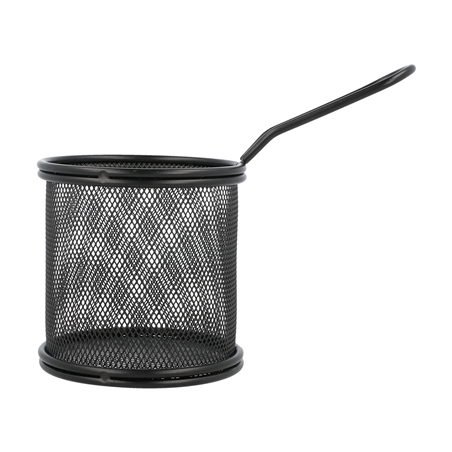 MINI FRITEUSES RONDES 'ARTINOX'  Ø 9x8 CM NOIR ACIER (6 UNITÉ)