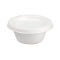 MINI POTS + COUVERCLES 'BIONIC' 60 ML Ø 6,9x3+0,7 CM BLANC BAGASSE (1000 UNITÉ)