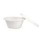 MINI POTS + COUVERCLES 'BIONIC' 60 ML Ø 6,9x3+0,7 CM BLANC BAGASSE (1000 UNITÉ)