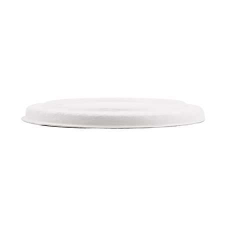 COUVERCLES POUR POTS 228.86 'BIONIC'  Ø 12x1,2 CM BLANC BAGASSE (500 UNITÉ)