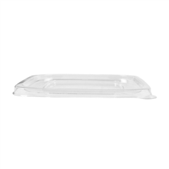 COUVERCLES BAS POUR 228.40/41/42 - 226.93/94/95 'BIONIC'  18,5x18,5x1,3 CM TRANSPARENT PET (400 UNITÉ)