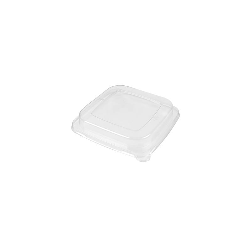 COUVERCLES HAUTS POUR 228.40/41/42 - 226.93/94/95 'BIONIC'  18,5x18,5x3 CM TRANSPARENT PET (400 UNITÉ)