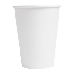 GOBELETS BOISSONS CHAUDES 1 PAROI 360 ML 300 + 18 PE G/M2 Ø9/6x11 CM BLANC CARTON (900 UNITÉ)
