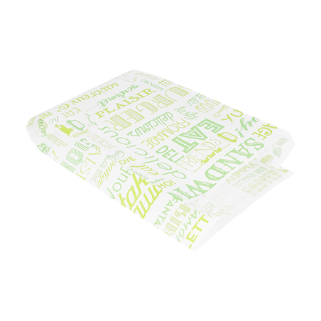 POCHETTES HAMBURGER 'PAROLE' 32 G/M2 14+7x22 CM VERT PARCH.INGRAISSABLE (500 UNITÉ)