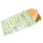 POCHETTES HAMBURGER 'PAROLE' 32 G/M2 14+7x22 CM VERT PARCH.INGRAISSABLE (500 UNITÉ)