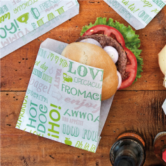 PAPIER INGRAISSABLES OUVERT 2 CÔTÉS FAST FOOD