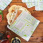 PAPIER INGRAISSABLES OUVERT 2 CÔTÉS FAST FOOD 'PAROLE' 35 G/M2 17x18 CM BLANC PARCH.INGRAISSABLE (500 UNITÉ)