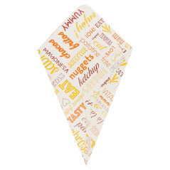 CORNETS AVEC LANGUETTES 'THEPACK PAROLE' 250 G 230 G/M2 16,5x27 CM BLANC CARTON ONDULÉ NANO-MICRO (1200 UNITÉ)