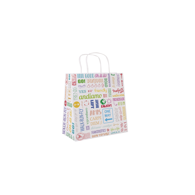 SACS SOS AVEC ANSES 'PAROLE' 80 G/M2 26+14x32 CM BLANC CELLULOSE (250 UNITÉ)