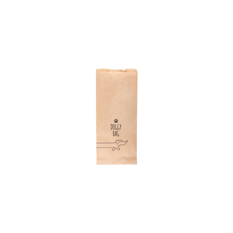 SACS "DOGGY BAG"  70 G/M2 14+8x32 CM NATUREL PARCH.INGRAISSABLE (100 UNITÉ)