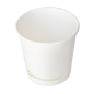 GOBELETS BOISSONS CHAUDES 1 PAROI 'BIODEGRADABLE' 120 ML 170 + 30 PLA G/M2 Ø6,2/4,5x6 CM BLANC CARTON+PLA (1000 UNITÉ)