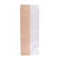 SACHETS POUR SANDWICHES AVEC FENÊTRE ECO 'CORNER WINDOW' 40 G/M2 9+5,5x26 CM NATUREL PARCH.INGRAISSABLE (250 UNITÉ)